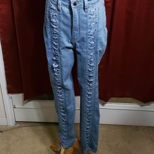 Fashion nova jean string Tie legs